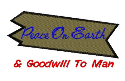 Goodwill To Men Machine Embroidery Design