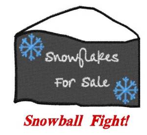 Picture of Snowball Fight Machine Embroidery Design