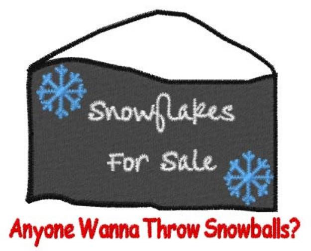 Picture of Wanna Throw Snowballs Machine Embroidery Design