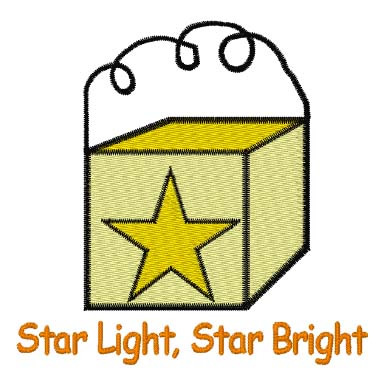Star Light Star Bright Machine Embroidery Design