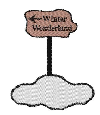 Winter Wonderland Sign Machine Embroidery Design