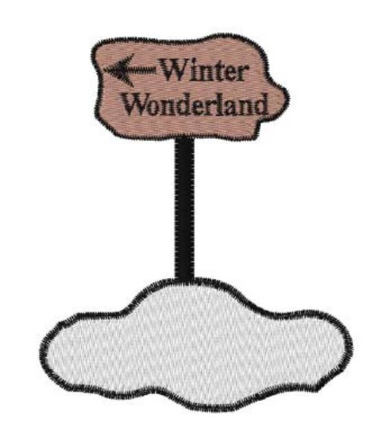 Picture of Winter Wonderland Sign Machine Embroidery Design