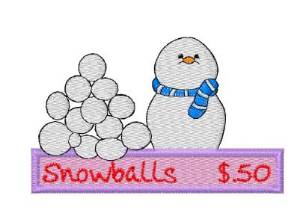 Picture of Snowballs Machine Embroidery Design
