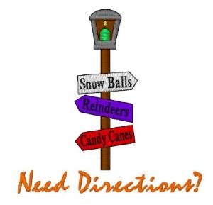 Picture of Need Directions Machine Embroidery Design