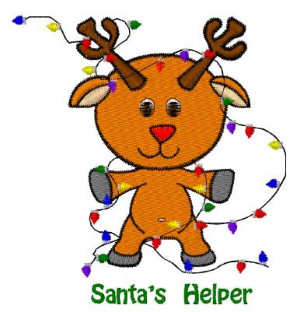 Picture of Santas Helper Machine Embroidery Design