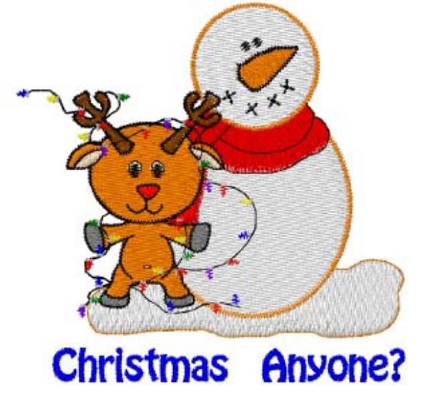 Picture of Christmas Anyone Machine Embroidery Design