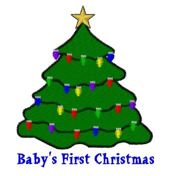 Babys First Christmas Machine Embroidery Design