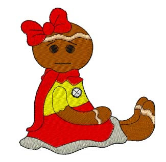 Gingerbread Kid Machine Embroidery Design