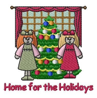 Home For The Holidays Machine Embroidery Design