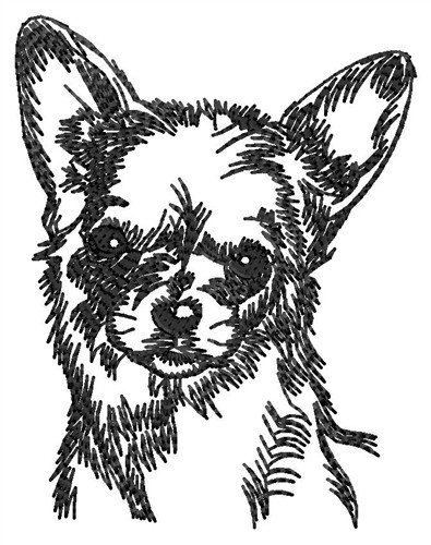 Chihuahua Machine Embroidery Design