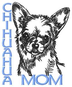 Picture of Chihuahua Mom Machine Embroidery Design