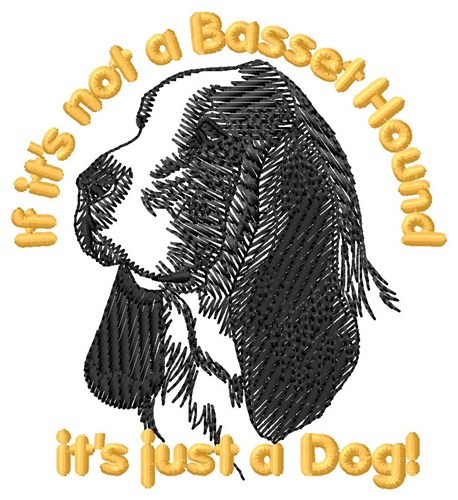 Basset Hound Dog Machine Embroidery Design