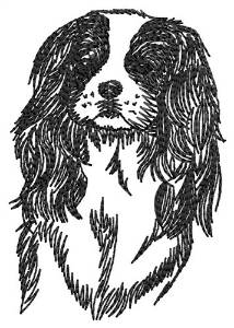 Picture of King Charles Spaniel Machine Embroidery Design