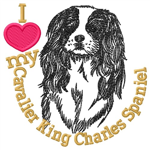 Cavalier King Charles Machine Embroidery Design