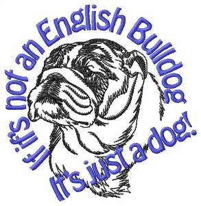 Picture of An English Bulldog Machine Embroidery Design