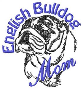 Picture of English Bulldog Mom Machine Embroidery Design