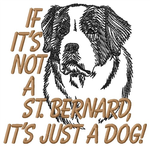 St Bernard Dog Machine Embroidery Design