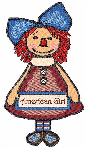 American Girl Machine Embroidery Design