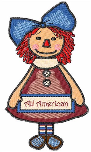 All American Girl Machine Embroidery Design