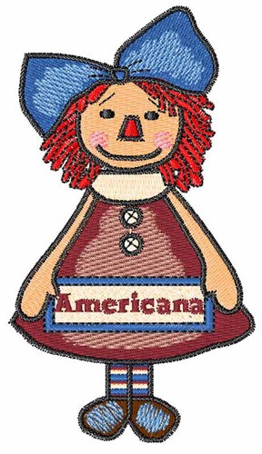 Americana Girl Machine Embroidery Design