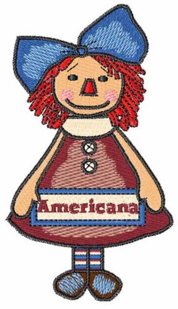 Picture of Americana Girl Machine Embroidery Design