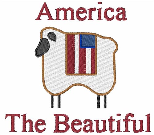 America the Beautiful Machine Embroidery Design