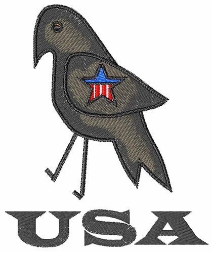 USA Raven Machine Embroidery Design