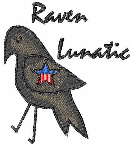 Raven Lunatic Machine Embroidery Design