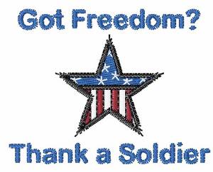 Picture of Thank a Soldier Machine Embroidery Design
