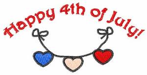 Picture of Happy 4th of July Machine Embroidery Design