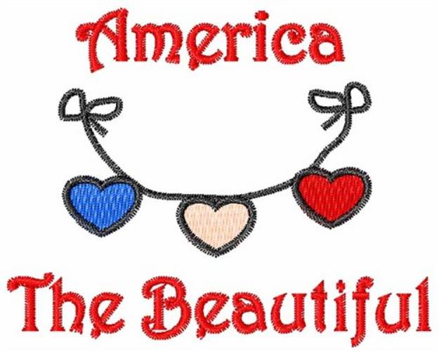 Picture of America the Beautiful Machine Embroidery Design