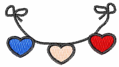 Heart Strings Machine Embroidery Design