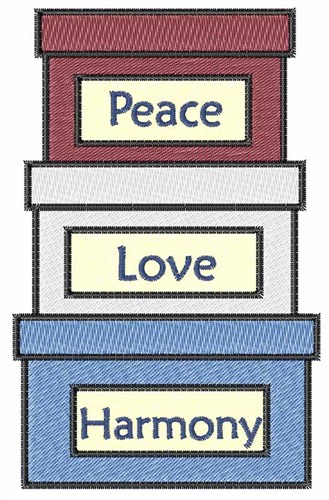 Peace Love Harmony Machine Embroidery Design