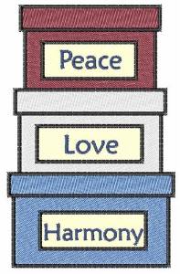 Picture of Peace Love Harmony Machine Embroidery Design