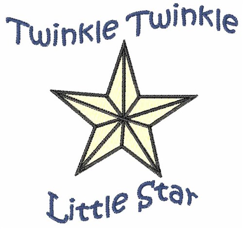 Twinkle Little Star Machine Embroidery Design