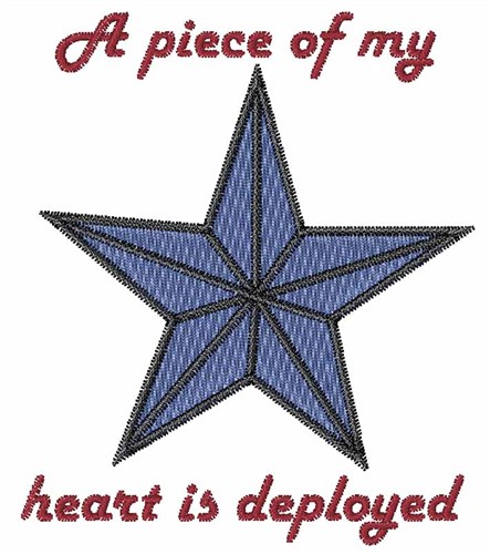 Heart is Deployed Machine Embroidery Design
