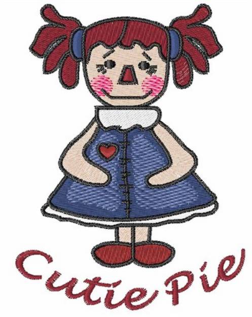 Picture of Cutie Pie Doll Machine Embroidery Design