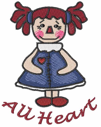 All Heart Doll Machine Embroidery Design