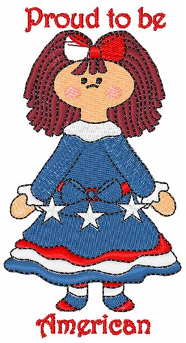 Proud To Be American Machine Embroidery Design