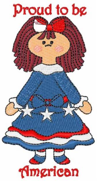Picture of Proud To Be American Machine Embroidery Design