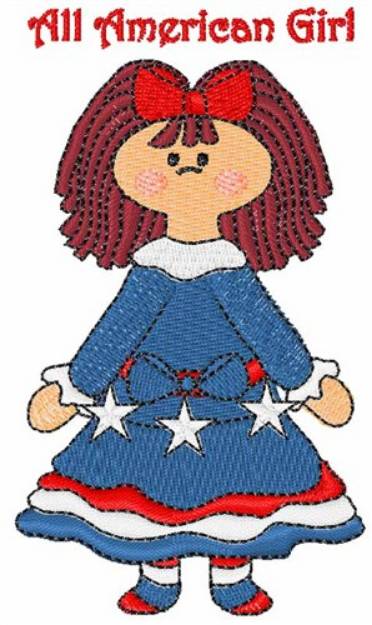 Picture of All American Girl Machine Embroidery Design