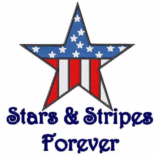 Stars and Stripes Machine Embroidery Design