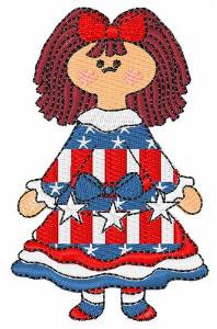 Picture of Patriotic Girl Machine Embroidery Design