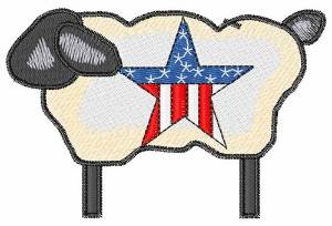 Picture of Patriotic Sheep Machine Embroidery Design