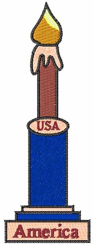 U.S.A. Candle Machine Embroidery Design