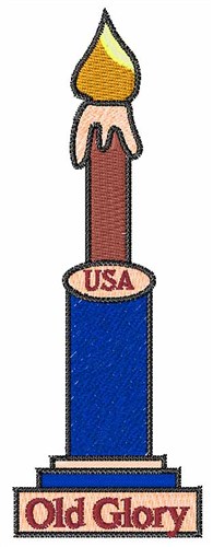 Old Glory Candle Machine Embroidery Design