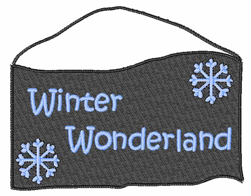 Winter Wonderland Sign Machine Embroidery Design
