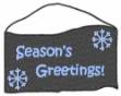 Picture of Seasons Greetings Sign Machine Embroidery Design