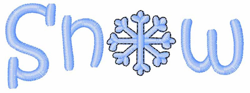 Snow Machine Embroidery Design