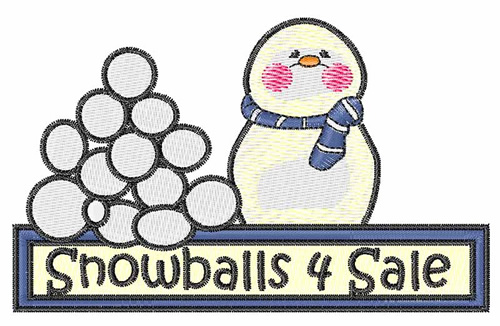 Snowballs 4 Sale Machine Embroidery Design
